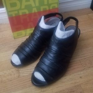 Black leather shooties